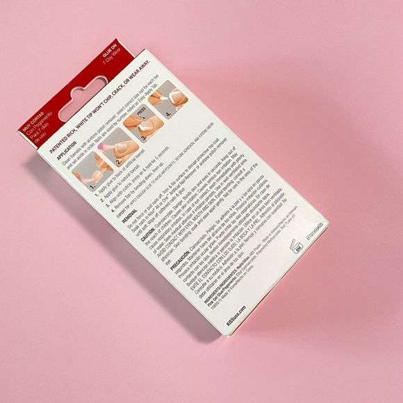 NEW! KISS - 24pcs French toenail set - NWT - Picture 2 of 2